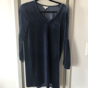 Blue velvet dress